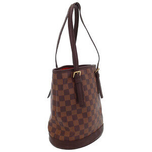 Louis Vuitton Marais Damier Shoulder Bucket Brown Ebene Bag